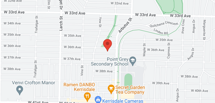 map of 2138 W 36TH AVENUE